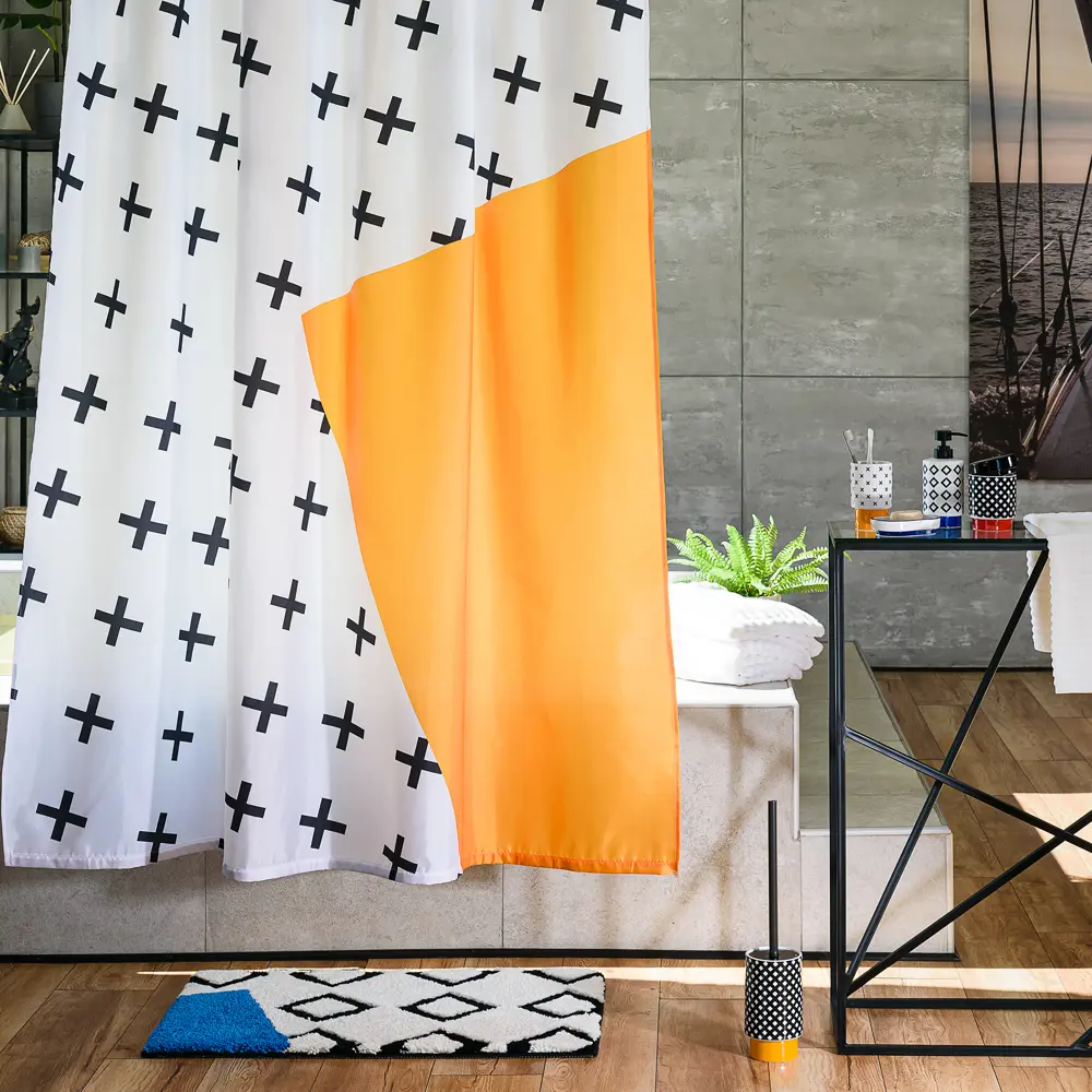 Стакан для зубных щёток Moroshka Memphis керамика цвет белый/жёлтый/чёрный STLM-2127792 - Вид №7