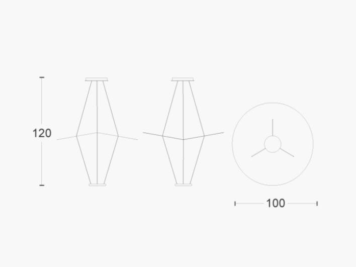 Металлический светодиодный подвесной светильник ZAVA CYRCLE BIG ARCH-00029602 - Вид №2