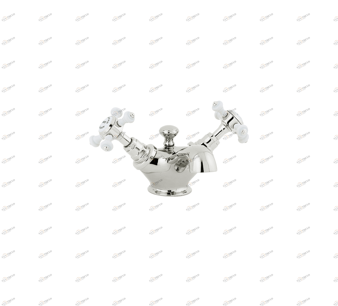 Gentry Home Смеситель для раковины от центра к центру 2 отверстия под смеситель 200 мм Chelsea Никель GH100934