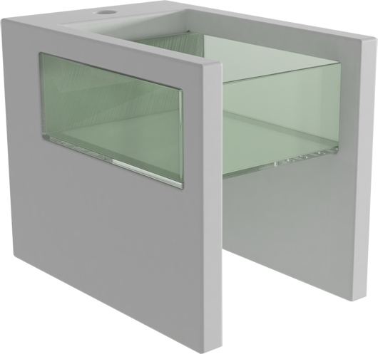 GLBI010 Напольное биде приставное GSG CERAMIC GLASS