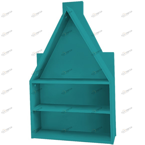 Полка-домик детская "Амстердам-3" МАНДАРИН АМСТЕРДАМ 179549 Зеленый Santreyd 