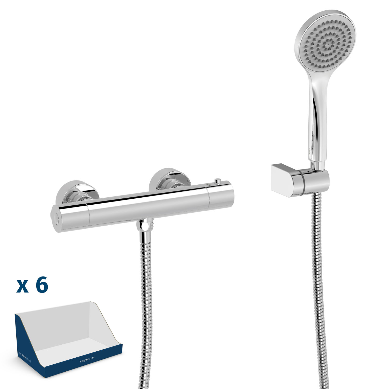 ОСНОВАНИЕ ПЛЮС настенный термостатический смеситель для душа-21616409BX TRES Base