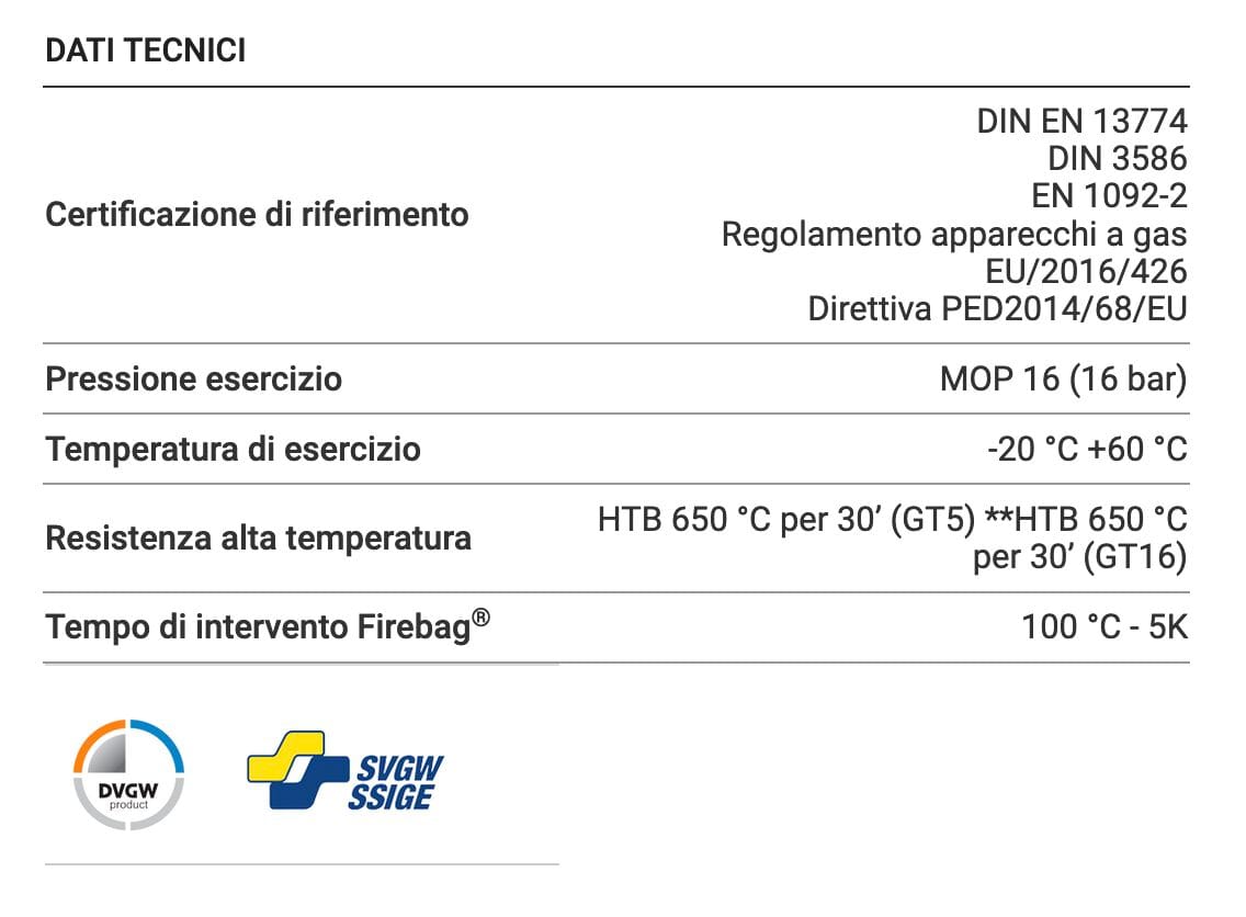 Запорный клапан с предохранительным устройством Firebag® фланцевая версия DIN EN 1092 TECO G4-G4F ARCH-00007638 - Вид №1