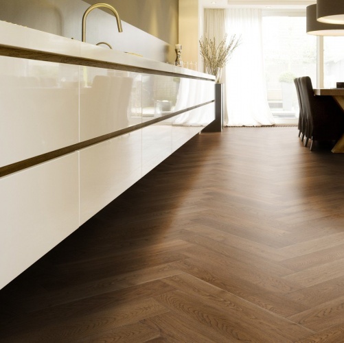 Паркет Ёлка Solidfloor New classic Шантильи Дуб Натур с брашью (Текстурированная) 610х122 мм 1195080 - Вид №18