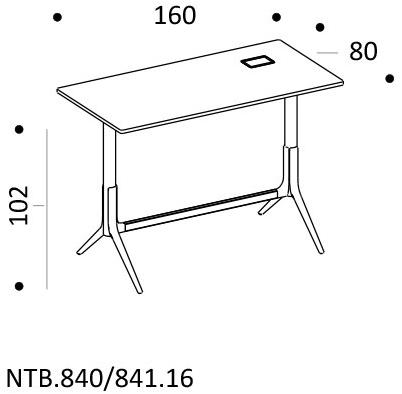 ICF Прямоугольный рабочий стол с регулируемой высотой Notable sun-id-1452750 - Вид №9