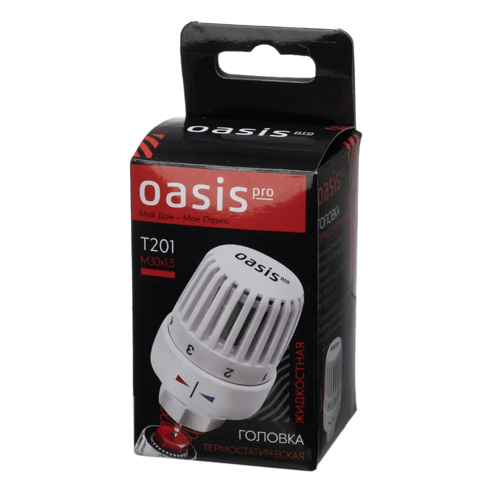 Термостатическая головка жидкостная Oasis Pro T201 M30x1.5 белая STLM-2032787 - Вид №5