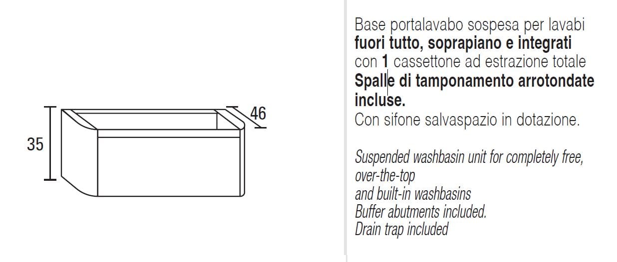 Подвесной умывальник HPL с зеркалом Mobilcrab Infinity Round ARCH-00009068 - Вид №2