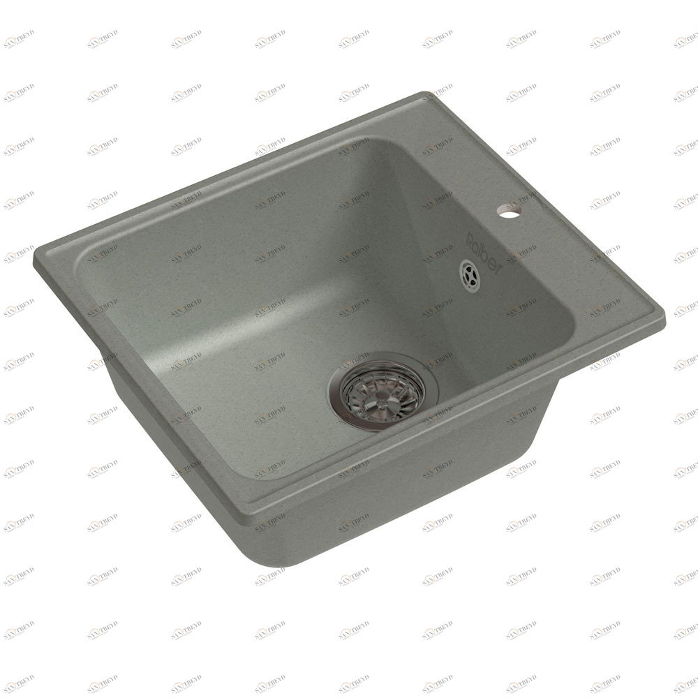 RQ21 бетон Мойка кухонная прямоугольная Raiber 