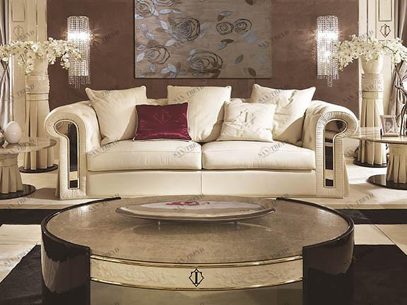 Turri 2-х местный кожаный тафтинговый диван по контракту Couture sun-id-1484692