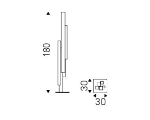 Стальная светодиодная напольная лампа Cattelan italia MANHATTAN ARCH-00102085 - Вид №2