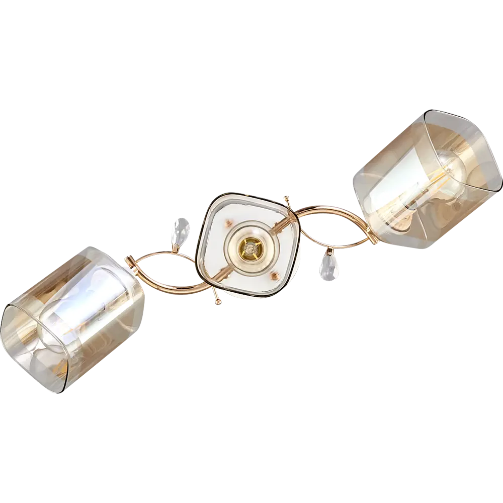 Люстра потолочная Тетро 3 лампы 15 м² цвет шампань De Markt STLM-2051818 - Вид №1