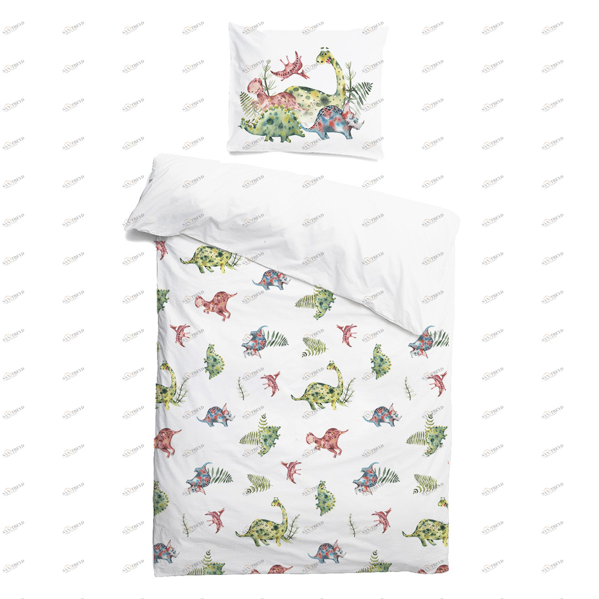 Комплект детского постельного белья "Динозавры" VAMVIGVAM  282098 Красный;желтый;зеленый Santreyd 