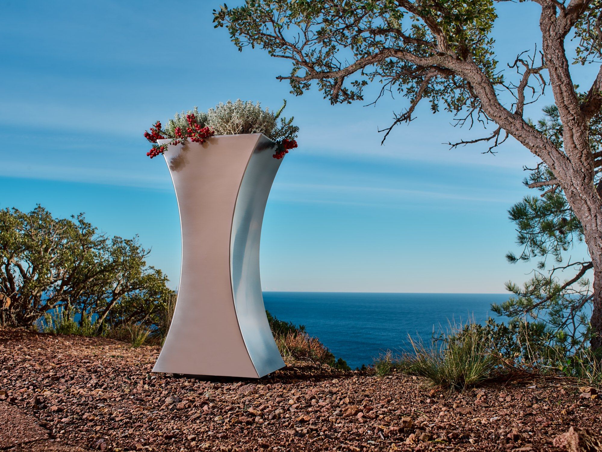 Высокий стальной плантатор CYRIA MISS FLOWER I ARCH-00108252