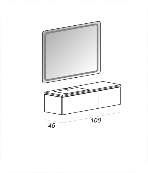 Мебель для ванной CEZARES AVRIL 54402 Rovere scuro Soft  - Вид №2