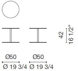 Cappellini Съемный круглый стол из листового металла Gong Gg_1t - Вид №4