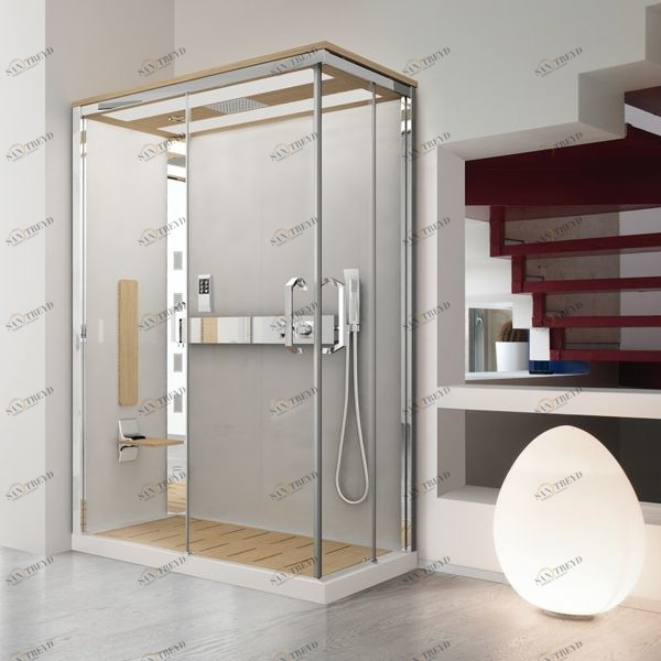 Душевая кабина термостатическая NEXIS 1 A120x80 HAMMAM Novellini NEXIS цвета ясень, с высоким душевым поддоном NEXA129ST51KPNEXA129DT51KP