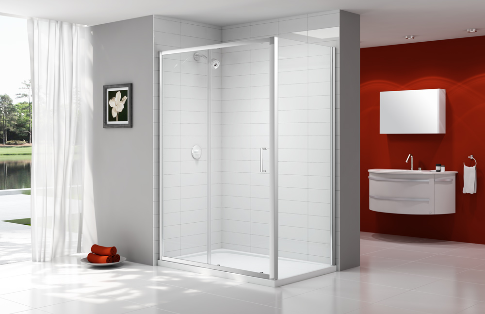 Дверь душевая для установки с боковой панелью A0304GH Merlyn Ionic Хромированный 