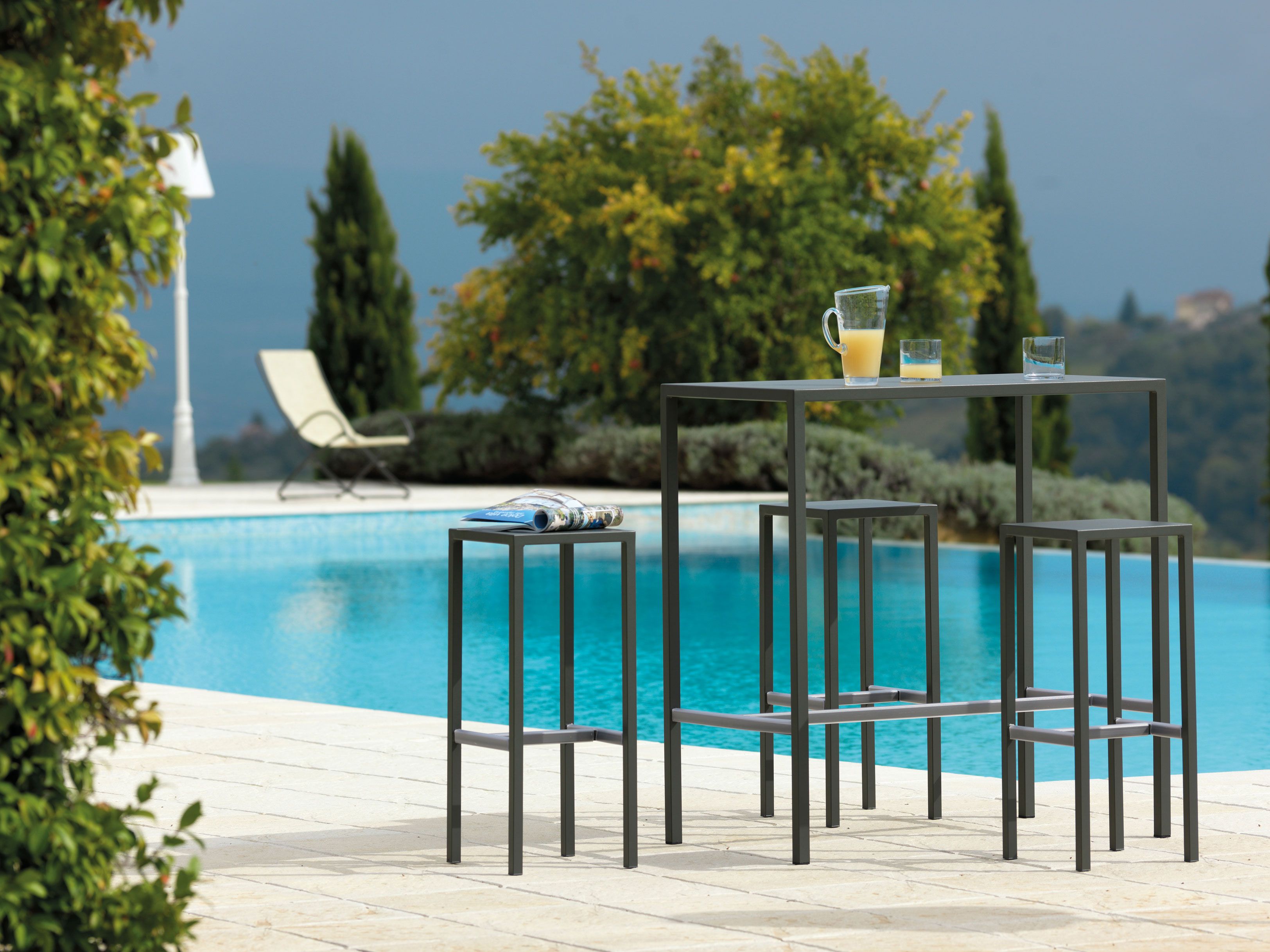 Высокий квадратный металлический садовый стол Vermobil SEASIDE ARCH-00134681 - Вид №3