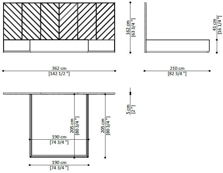 Paolo Castelli Двуспальная кровать из ткани с высоким изголовьем sun-id-1379140 - Вид №6