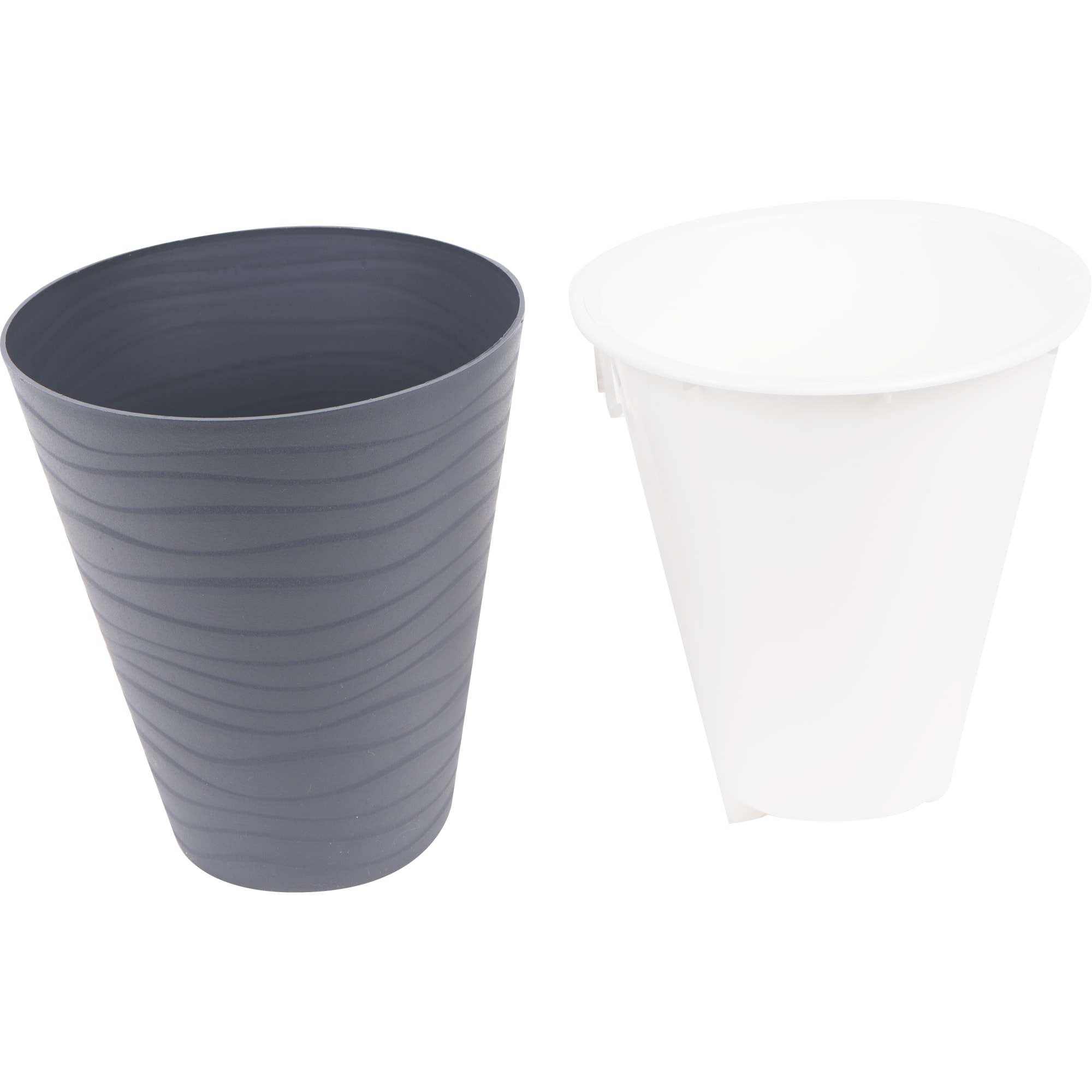 82095613 Горшок цветочный ø17 h20 см v2.8 л пластик тёмно-серый Валенсия Santreyd - Вид №1