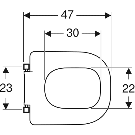 572840000 Сиденье унитаза Geberit Renova Comfort, безбарьерное, прямоугольный дизайн Geberit  - Вид №2