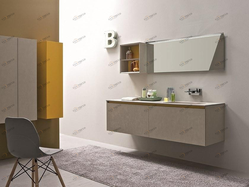 Birex Тумба под умывальник из лакированного меламина с зеркалом 45 sun-id-1498381