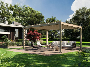 Биоклиматическая беседка с поворотными пластинами