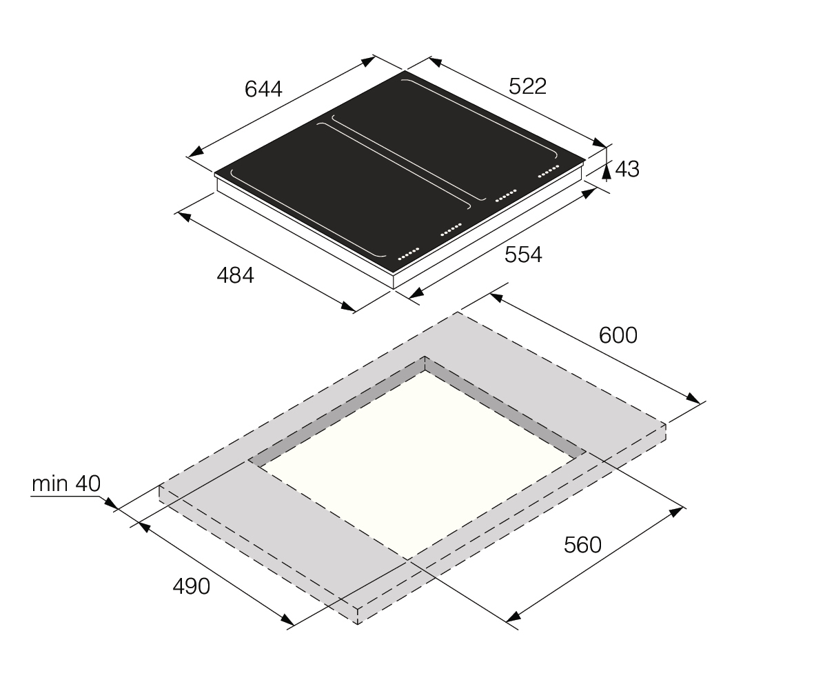 5485189 Индукционная варочная поверхность Asko HI1655M STDN-0086284 - Вид №1