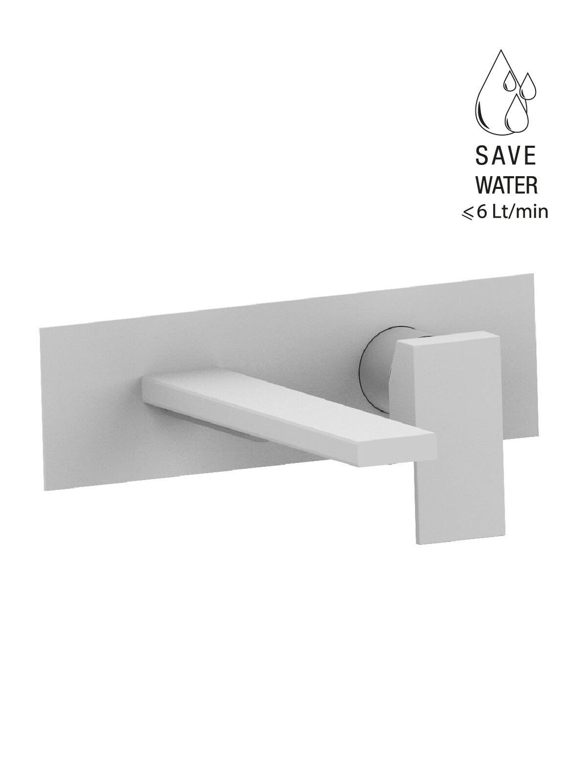 Настенный смеситель для раковины с пластиной без слива Rubinetterie Frattini Vita Due ARCH-00054452 - Вид №6