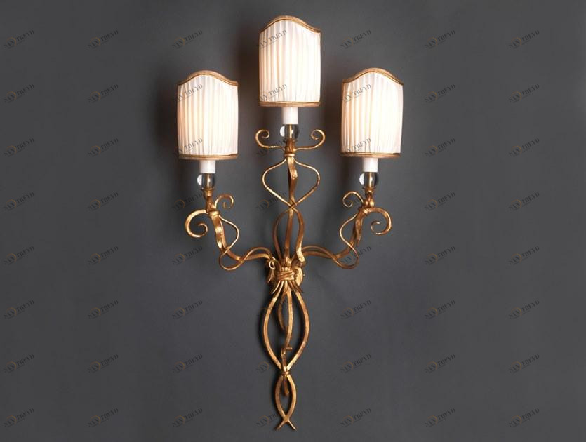 OFFICINACIANI Бра из железа непрямого света с кристаллами Manzi Hl1054wa-3s 