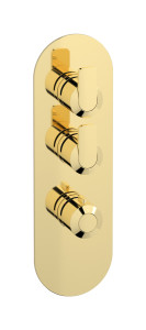 Комплект пластин и ручек C-67 термостатическая двухходовая вертикальная эллиптическая пластина WE ARE IB eua212iinc6 Pale Gold Aqua