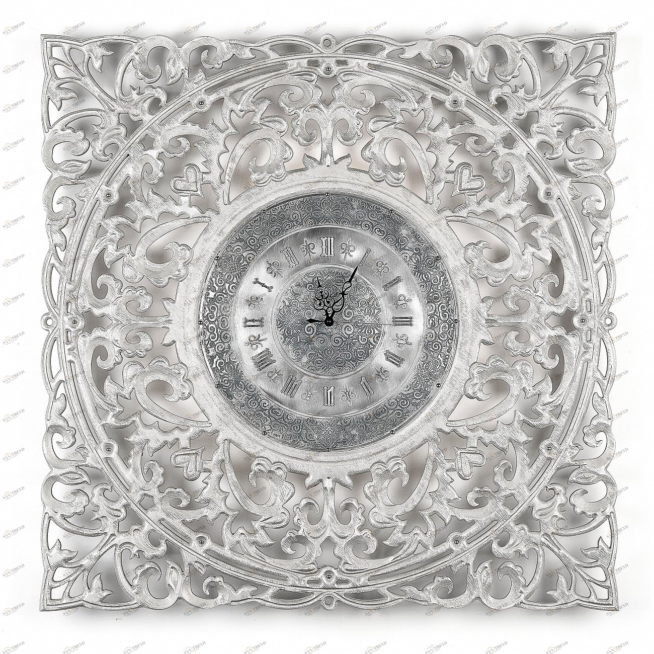 Часы настенные квадратные серебро Vintage IN SHAPE VINTAGE 00-3860073 Серебро