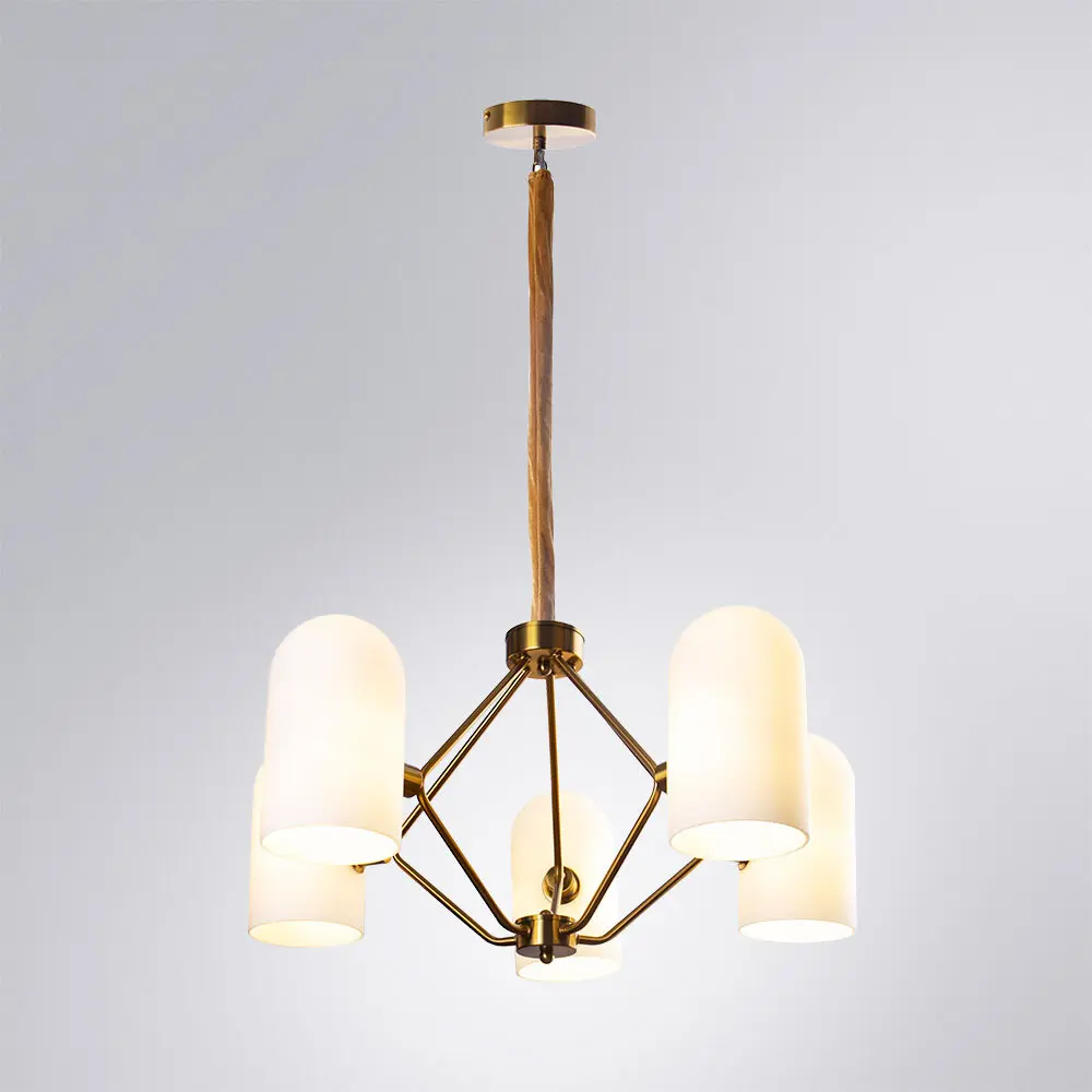 Arte Lamp Cassel — подвесная люстра с 5 плафонами в медном исполнении 89435364 STLM-1576144 - Вид №1