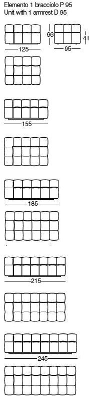 arflex Модульный тканевый диван Strips sun-id-1390380 - Вид №16