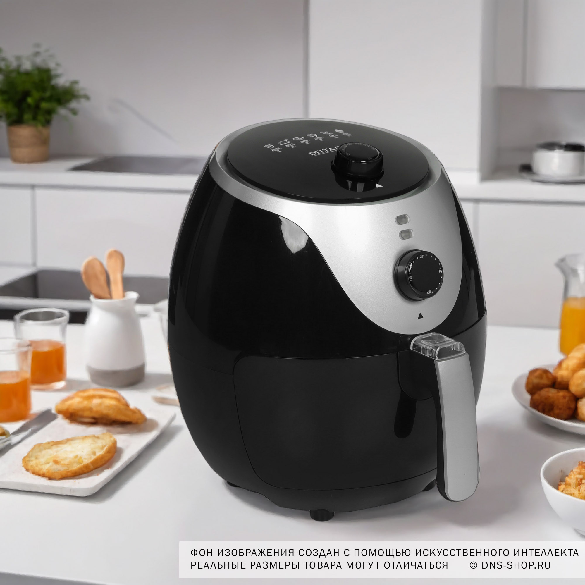 5354882 Аэрогриль DELTA LUX DE-6102 черный STDN-0143627 - Вид №11