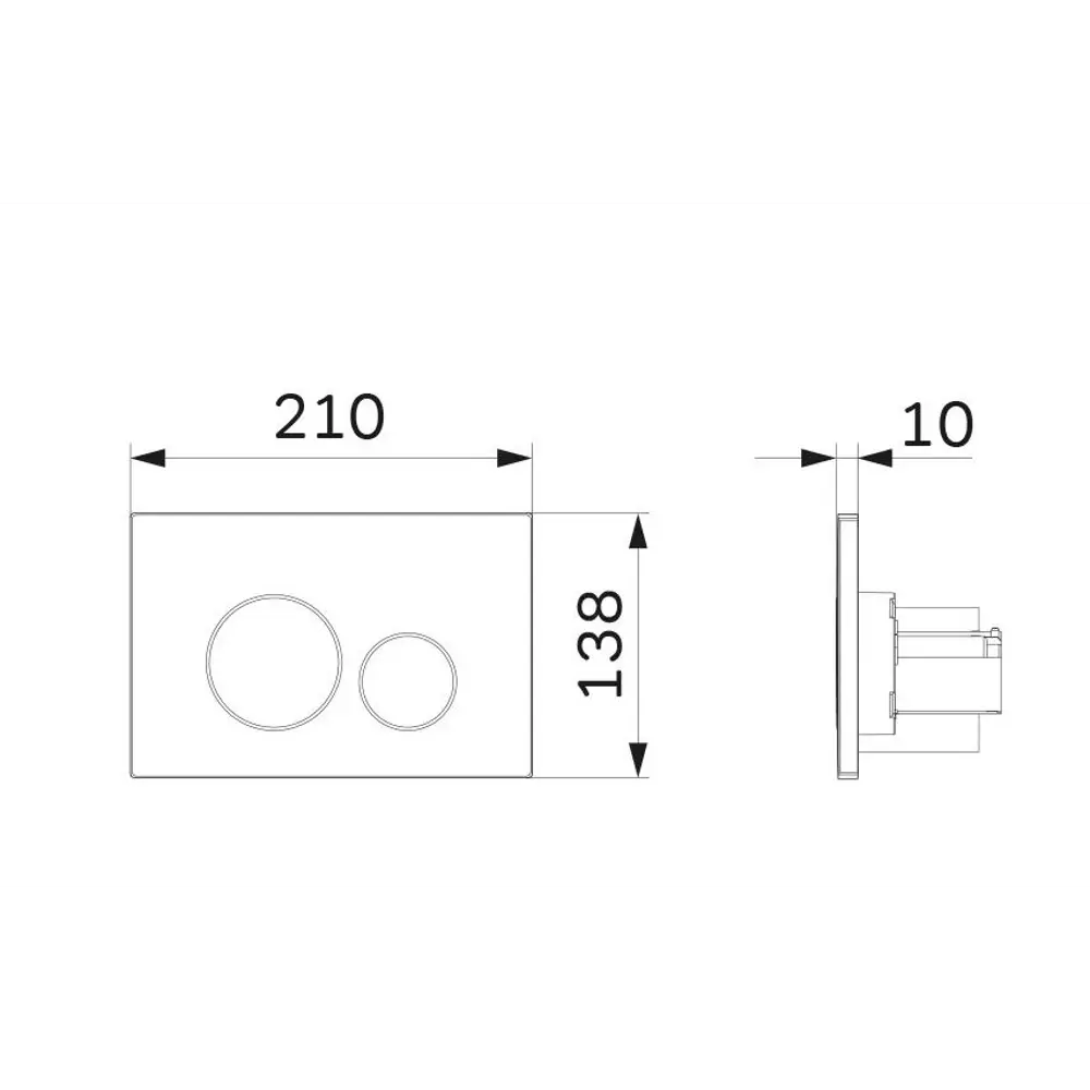AM.PM Tech - Пневматическая клавиша смыва с двойным режимом 89370494 STLM-1450617 - Вид №1