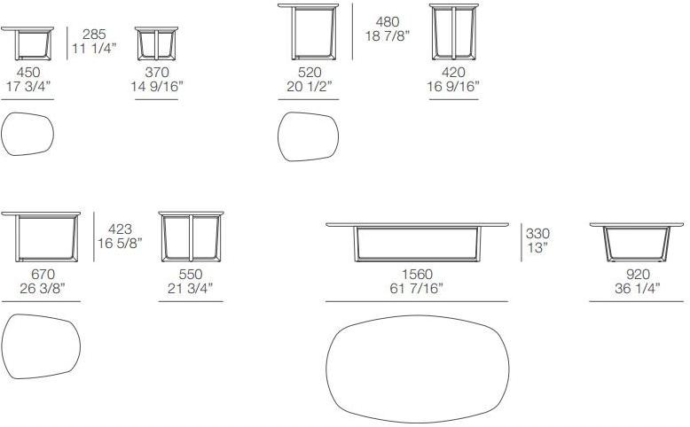 Poliform Низкий овальный деревянный журнальный столик для гостиной sun-id-1351361 - Вид №4