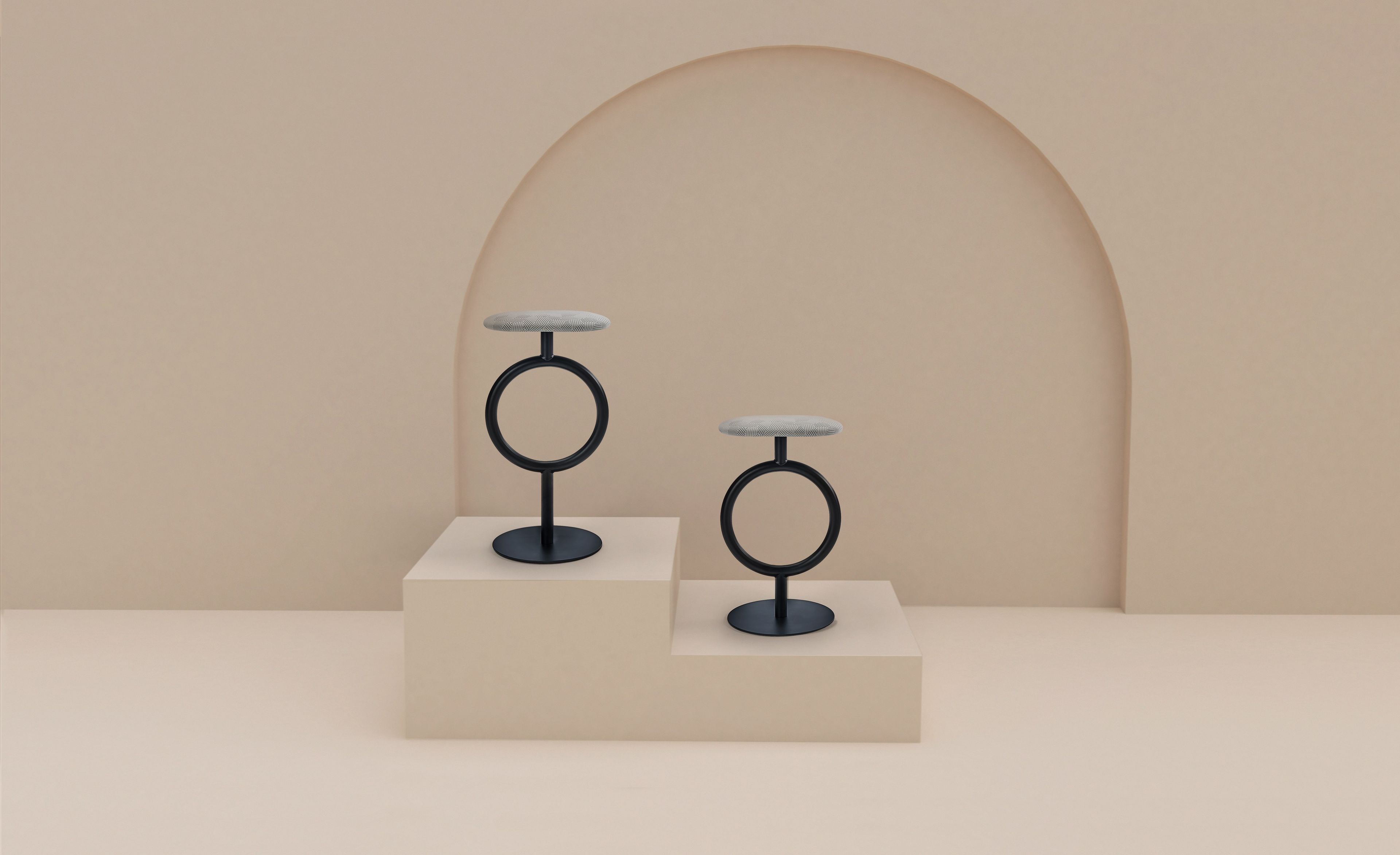 Стул из стали и ткани с подставкой для ног SANCAL ARCH-00147138 - Вид №9