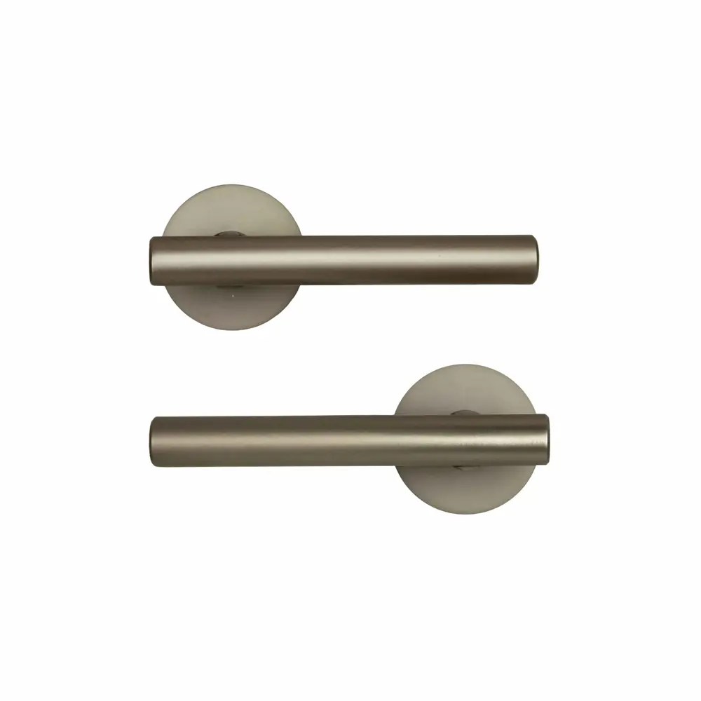 Дверная ручка на розетке KREAFORTA Усожа без запирания цвет никель STLM-2123146 - Вид №1