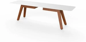 VITEO Скамейка из Corian® и дерева Slim wood