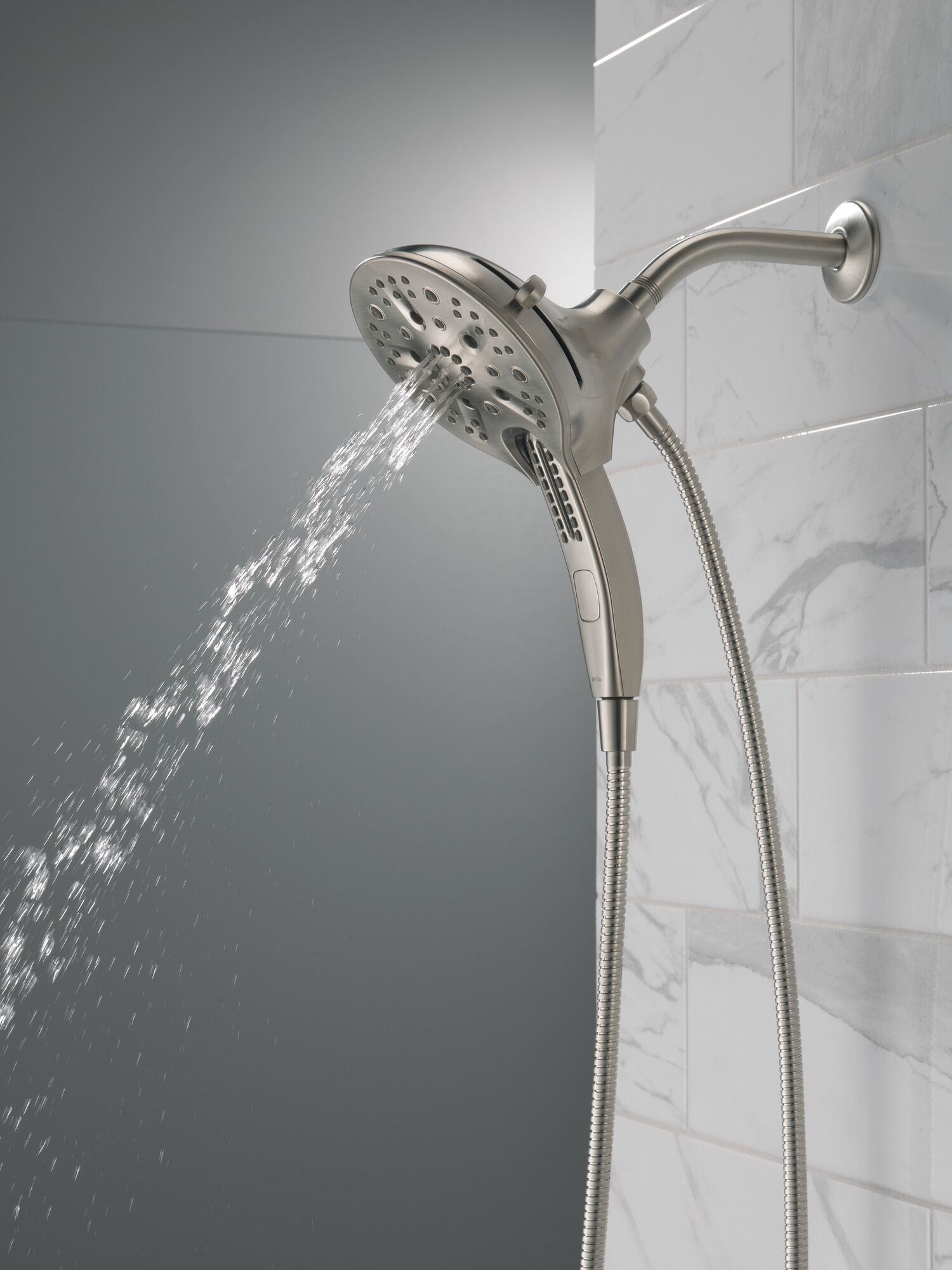 58620-SS25-PK In2ition® H2Okinetic® Душ два в одном с 5 настройками Delta Faucet Universal Showering Нержавеющая сталь  - Вид №18