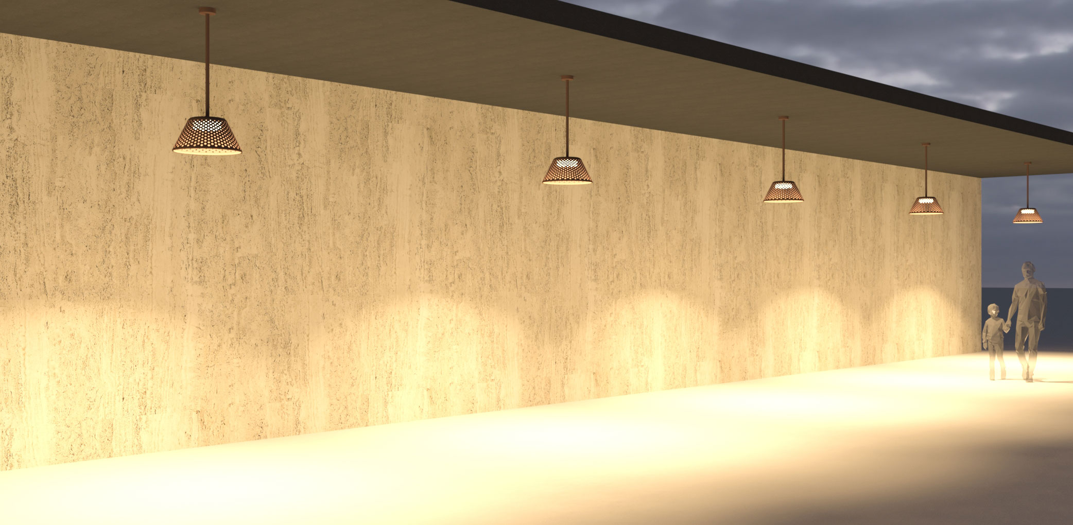 3270816 Потолочный светильник Platek MESH XL Soffitto  MESH XL h. 1035 mm - LED 3000K 75°  - Вид №11