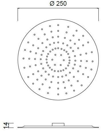 Rubinetteria Giulini Лейка тропического душа из нержавеющей стали с системой защиты от накипи Myring F1612 - Вид №1
