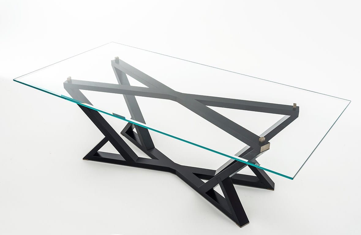 Прямоугольный обеденный стол из дерева и стекла OAK Милан ARCH-00113451 - Вид №3