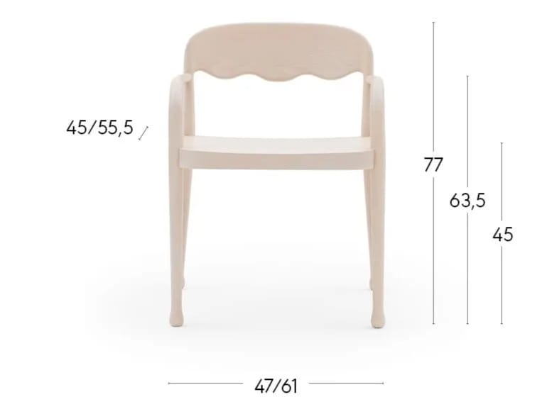 Ясень стул с подлокотниками Billiani Frisée ARCH-00123049 - Вид №5