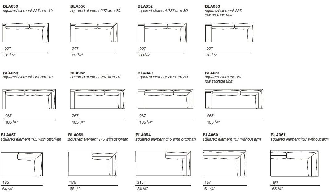 Bodema Модульный угловой диван из ткани с шезлонгом Blake sun-id-1394777 - Вид №8