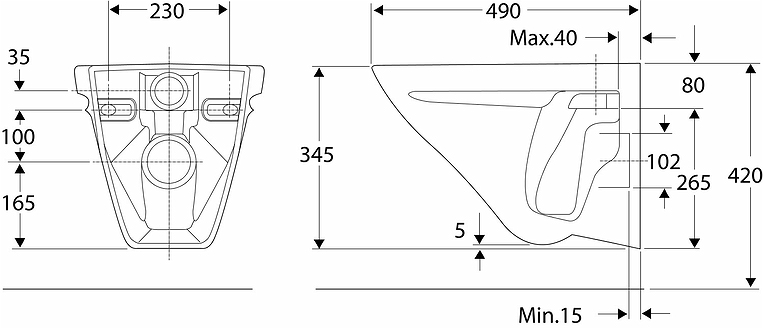 387502099 Подвесной унитаз настенный Белый IFO  Швеция  - Вид №3