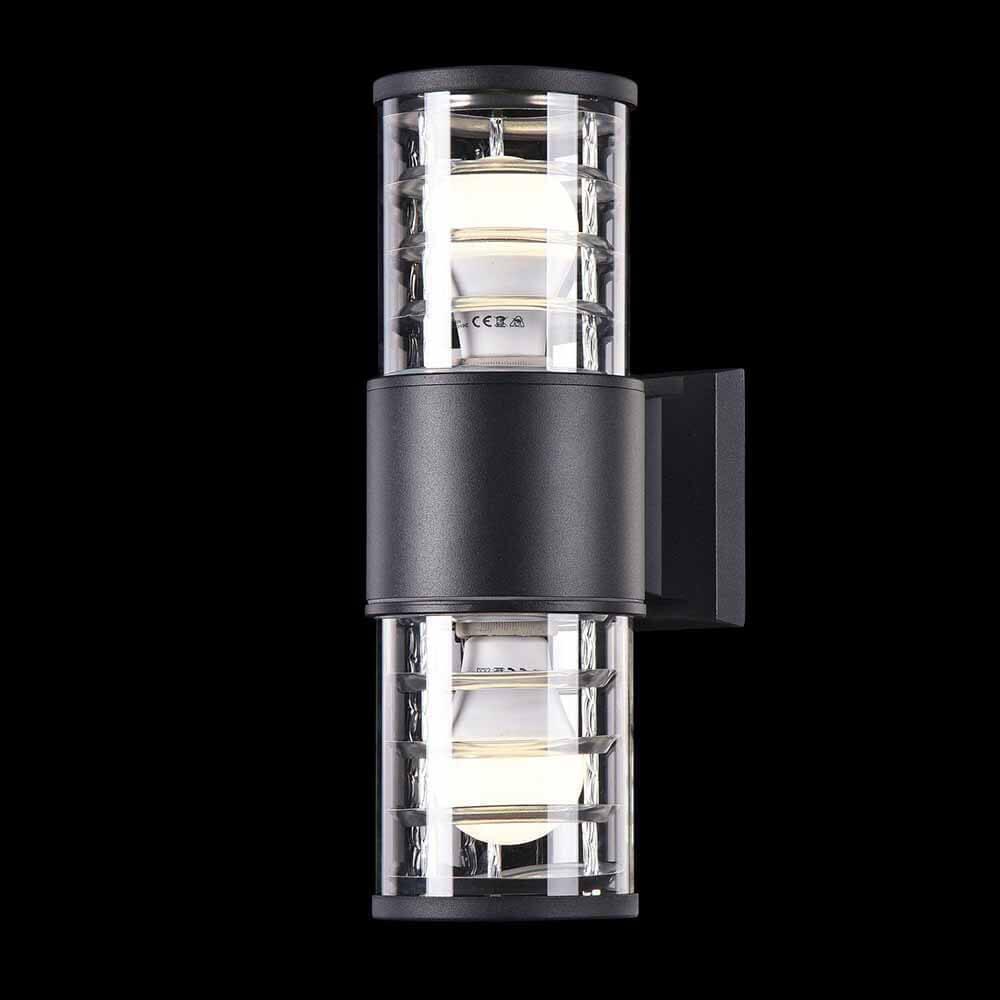 Уличный настенный светильник двойной чёрный Maytoni Bronx O576WL-02B MAYTONI BRONX 00-3897861 Черный  - Вид №3