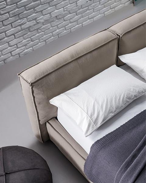 Dall'Agnese Двуспальная кровать с обивкой из ткани Comfort sun-id-1474533 - Вид №2