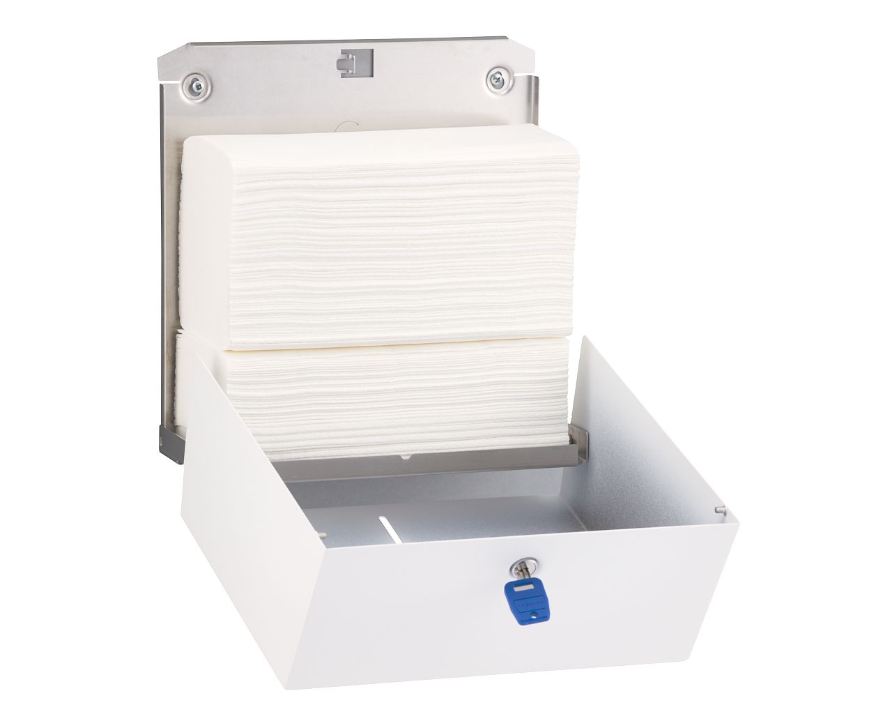 ASB103 Контейнер для бумажных полотенец STELLA WHITE LINE MAXI, белый Merida  - Вид №3